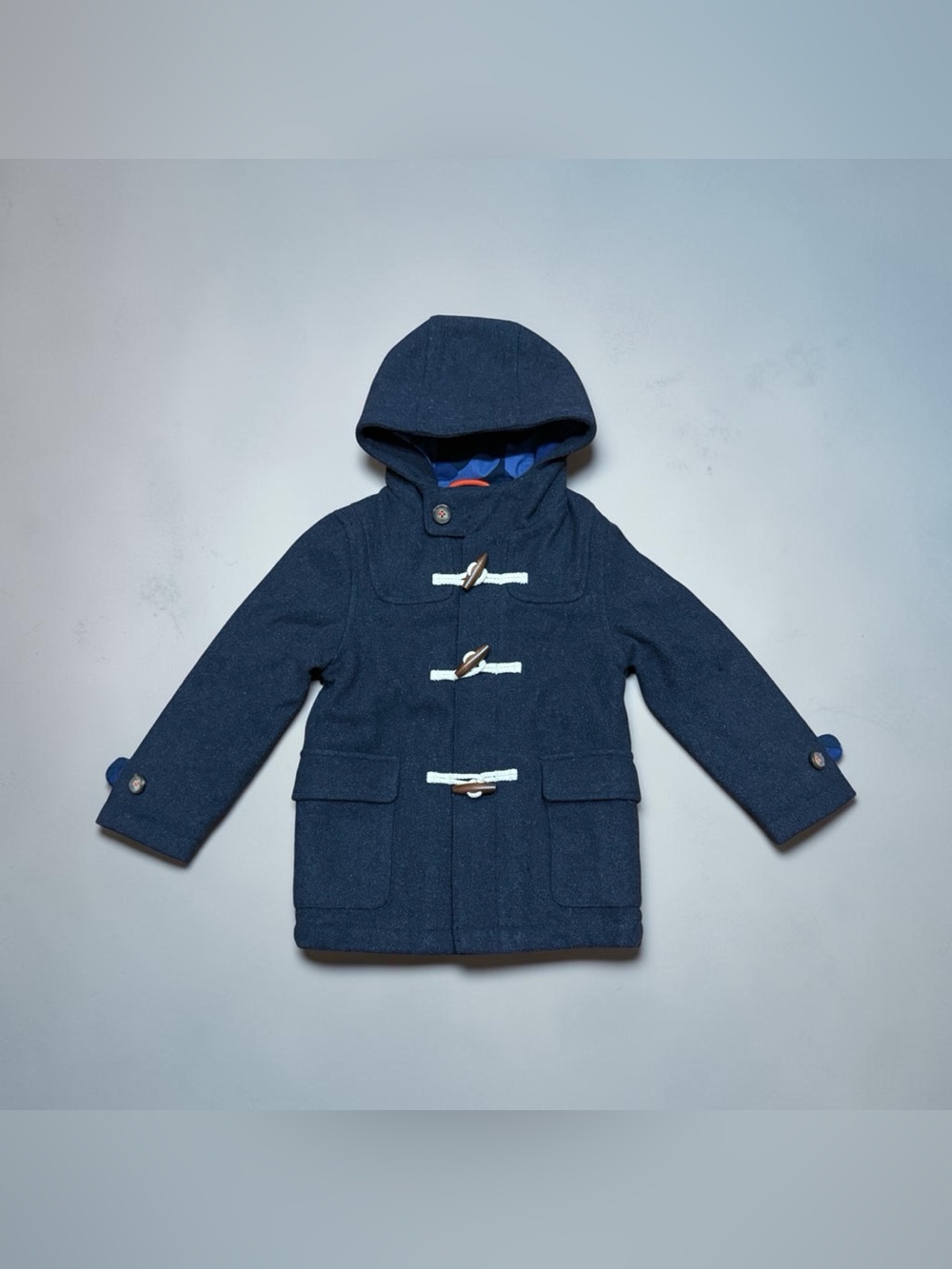 Mini Boden Wool Blend Peacoat Jacket in Navy Blue Size 3-4 NWOT
